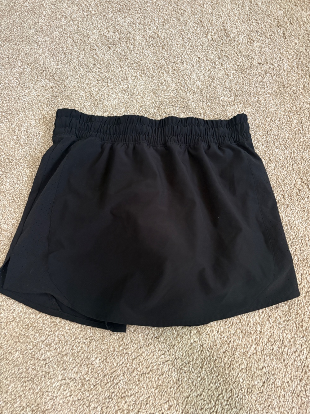 Women’s Black Athletic Shorts Skort - Elastic Waist